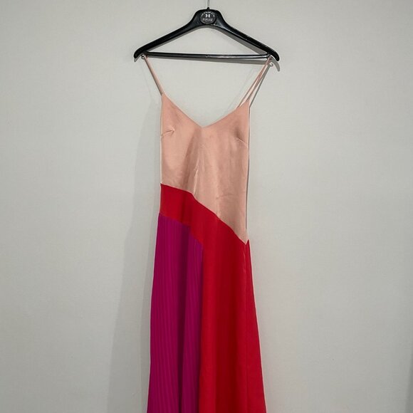 CUSHNIE Women's Combo Blush Cross Back Dress Size 0 - Picture 2 of 9